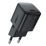 ACEFAST 30 W mini GaN USB-C sieninis įkroviklis, juodas