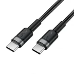 ACEFAST USB-C &rarr; USB-C greitojo įkrovimo ir duomenų perdavimo laidas, 60 W, 1,2 m, juodas