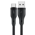 ACEFAST USB‑A &rarr; USB‑C įkrovimo ir duomenų perdavimo kabelis, 1.2 m, juodas