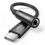 VENTION USB‑C ki&scaron;tukas &rarr; 3.5 mm lizdas, DAC audio adapteris, 0.1 m, juodas