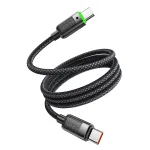 MCDODO USB-C &rarr; USB-C greitojo įkrovimo ir duomenų perdavimo laidas, 60 W, 1,2 m, juodas