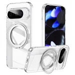 Google Pixel 10 Pro / Pixel 10 dėklas su MagSafe ir 360&deg; stovu, skaidrus