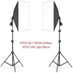 stovai su ap&scaron;vietimo lempomis (softbox)