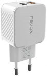 Įkroviklis Nevox nevox 30W USB-C + USB QC 3.0 Power Adapteris baltas