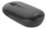 Bevielė plok&scaron;čia tyli pelė DELTACO 1600 DPI, USB imtuvas, 4 mygtukai, tamsiai pilka / MS-803