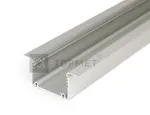 LED juostos profilis PHIL, įleidžiamas, neanoduotas aliuminis, 2m