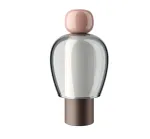 3W LED įkraunamas stalo &scaron;viestuvas EASY PEASY FLAMINGO, rožinės/pilkos/bronzos sp., 2700-3300K, dimeriuojamas