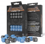 Dėlionė Q-workshop Fortress Compact D6 Juodas & Mėlyna Kauliukų Rinkinys