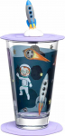 Leonardo stiklas su dangteliu ir lėk&scaron;te 300 ml kosmosas BAMBINI AVVENTURA - Leonardo