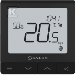 Salus Salus laidinis, įleidžiamas temperatūros reguliatorius SQ610B Quantum, 230 V, juodas