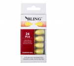 Tipsy BLING dirbtiniai nagai (24 vnt.) - geltoni