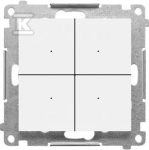 Kontakt-Simon Kontakt-Simon 55 TEK1W.01/111 CONTROL mygtuko valdiklis, belaidžiu būdu valdantis kitus Simon GO įrenginius, valdomas i&scaron;maniuoju telefonu, matinės baltos spalvos modulis