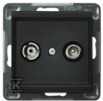 Ospel Sonata RTV antenA lizdai galutinis juoda metalo (GPA-RK / m / 33)