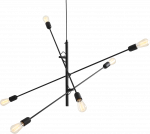 Pakabinamas &scaron;viestuvas Customform Lempos, TWIGO 6, 901001.1x0.5 m, Juoda