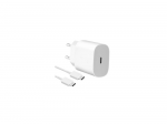 EP-TA800EWE + EP-DA905BWE "Samsung" 25 W kelioninis įkroviklis + USB-C USB-C duomenų kabelis, baltas (OEM)