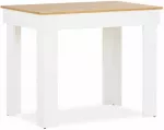 Homestyle4U Valgomasis stalas, 90x73x60 cm, balta ir ruda