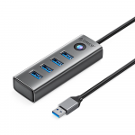 Hub Orico PDD4U-U3 4x USB-A 3.0 - pilkos spalvos