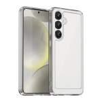 Hurtel Outer Space dėklas skirtas Samsung Galaxy S25 Edge dėklas su Flexible Frame - skaidrus