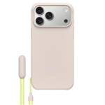 Apple &bdquo;Beats iPhone 17 Pro Max&ldquo; dėklas su atlo&scaron;u, &bdquo;MagSafe&ldquo; ir kameros valdymu &ndash; kalkakmenio spalvos