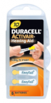 Duracell Klausos aparatas su baterijomis 10 (A10) Lizdinė plok&scaron;telė 6 vnt. pakuotė 4043752397888 4043752397888 (4043752397888)