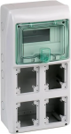 Schneider 13179 Mureva IP65 ant pavir&scaron;iaus montuojamas 1x8 skirstomasis įrenginys, skirtas prijungti gMRV-1-8-NT-T/4 lizdus 4 skylės 90x100mm 13179