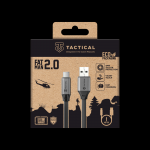 Tactical Fat Man 2.0 kabelis USB-A/USB-C 1m pilkos spalvos