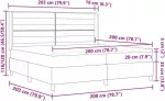 Kiemas lova su pagalve su galvūgalio Taupe 200 x 200 cm audinys