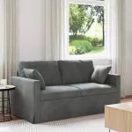 Sofa Tamsiai pilka 158 x 78 x 80 cm Aksomas