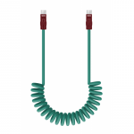 Kabelis - Newell USB-C į USB-C 100W 1.5m Silikoninė Žalia-Bordo