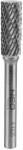HM metalo freza, A tipo (cilindrinė), 10 x 25 mm, kotas 6 x 45 mm