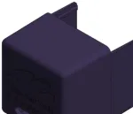 Usorteret Van der Valk - Plastikinis galinis dangtelio profilis 50x50 mm - Juodas