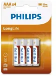 Philips AAA ilgaamžė 4 vnt. baterija