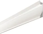 LED grindjuostės profilis su dangteliu ir užbaigimais MOP, baltas, 2m