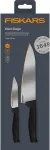 Fiskars peilių rinkinys su kietais a&scaron;menimis &ndash; virėjo peilis 20 cm + daržovių peilis 11 cm