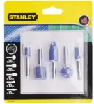 STANLEY &Scaron;LIFAVIMO AKMENYS 5vnt. fi = 6mm (rutulys, didelis ir mažas cilindras, kūgis, ovalas)