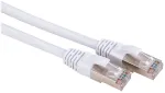 LinkIT Pločiojo dažnio ekranuotas vytos poros kabelis Cat6 baltas 1 m AWG 27/7, LSZH