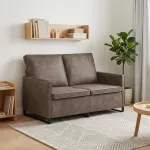 Dviejų vietų sofa Tamsiai pilka 130 x 81 x 82 cm Dirbtinė zom&scaron;a