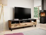 TV staliukas TV spintelė LOTTA 180 3s3K Votan ąžuolas/juoda