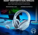Razer Barracuda X belaidės žaidimų ausinės su mikrofonu, baltos