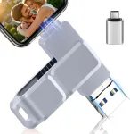 3-in-1 usb atmintinė 512 gb atmintinė su usb-c adapteriu telefonui/android/plan&scaron;etiniam kompiuteriui/pc/ne&scaron;iojamam kompiuteriui, i&scaron;orinė nuotraukų atmintinė - efektyvus nuotraukų/duomenų/dokumentų atsarginis kopijavimas, suderinama su ios ir android, ...