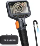 Teslong endoskopinė kamera su dviem objektyvais ir ap&scaron;vietimu, pasukama endoskopinė kamera, endoskopas su 4,5 colio lcd ekranu, endoskopinės kameros judanti galvutė, inspekcinės kameros vamzdžio kamera (1,55 metro/8,5 mm)