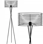 Vrlamps pastatomas loft stiliaus modernus juodas vielinis &scaron;viestuvas Led E27 Moris