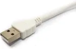 System-s Usb 2.0 kabelis 3m Type A Male į Mini B Male kampinis adapteris, baltas