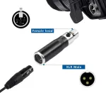 Mini Xlr 3-pin į 4-pin adapteris mikrofonams ir kameroms