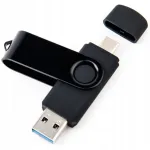 Pendrive 32 Gb Usb 3.0 / Usb-c, metalinis, juodas