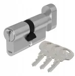 Spynos cilindras su rankenėle durims 70g/55 nikeliuotas, Yale Assa Abloy
