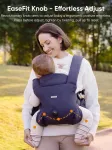 Bonoch ne&scaron;yklė kūdikiams nuo gimimo - ergonomi&scaron;ka ne&scaron;yklė su Easefit reguliavimo mygtuku sveikam klubų vystymuisi, skirta kūdikiams nuo 3-20 kg, medvilninė ne&scaron;yklė kūdikiams nuo 3-24 mėn., 3 seilinukai