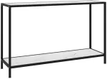 Konsolinis staliukas, baltas, 120x35x75cm, grūdintas stiklas