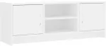 TV staliukas Televizoriaus spintelė, balta, 102x30x37,5cm, apdirbta mediena