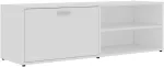 TV staliukas Televizoriaus spintelė, balta, 120x34x37cm, apdirbta mediena